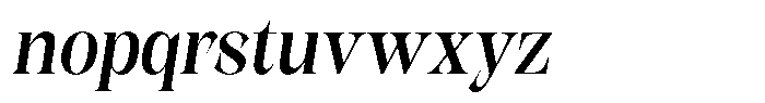 Kornesia  Medium Semi Condensed Oblique Font LOWERCASE
