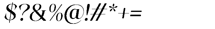 Kornesia  Oblique Font OTHER CHARS
