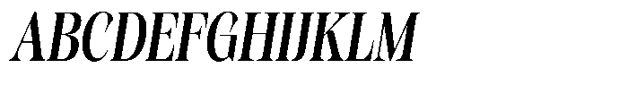 Kornesia  Semi Bold Condensed Oblique Font UPPERCASE