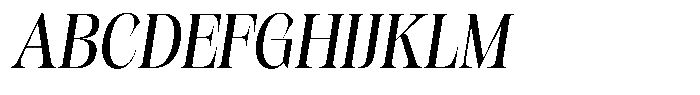 Kornesia  Semi Condensed Oblique Font UPPERCASE