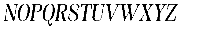 Kornesia  Semi Condensed Oblique Font UPPERCASE
