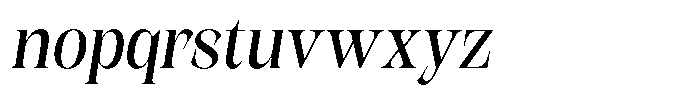 Kornesia  Semi Condensed Oblique Font LOWERCASE
