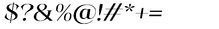 Kornesia  Semi Expanded Oblique Font OTHER CHARS