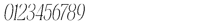 Kornesia  Thin Condensed Oblique Font OTHER CHARS