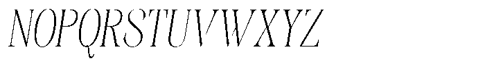 Kornesia  Thin Condensed Oblique Font UPPERCASE