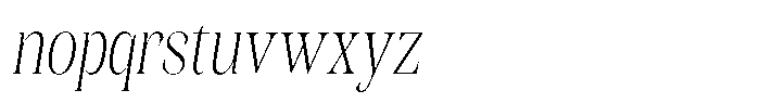 Kornesia  Thin Condensed Oblique Font LOWERCASE