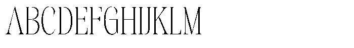 Kornesia  Thin Condensed Font UPPERCASE