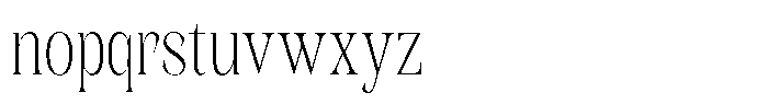 Kornesia  Thin Condensed Font LOWERCASE