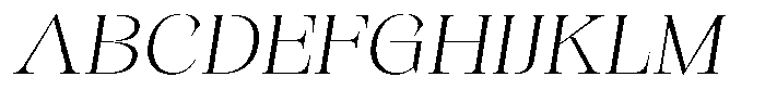 Kornesia  Thin Expanded Oblique Font UPPERCASE