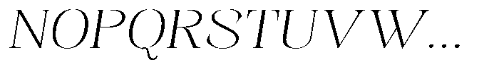 Kornesia  Thin Expanded Oblique Font UPPERCASE
