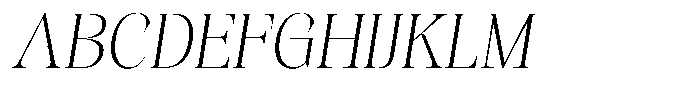 Kornesia  Thin Oblique Font UPPERCASE
