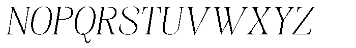 Kornesia  Thin Oblique Font UPPERCASE