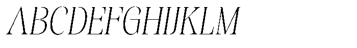 Kornesia  Thin Semi Condensed Oblique Font UPPERCASE