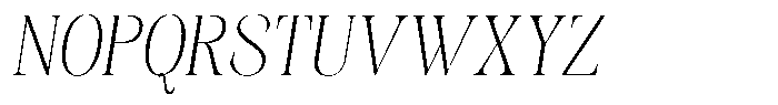 Kornesia  Thin Semi Condensed Oblique Font UPPERCASE