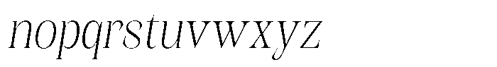 Kornesia  Thin Semi Condensed Oblique Font LOWERCASE