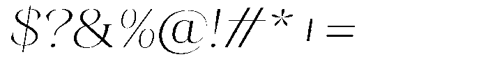Kornesia  Thin Semi Expanded Oblique Font OTHER CHARS