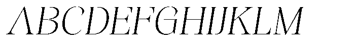 Kornesia  Thin Semi Expanded Oblique Font UPPERCASE