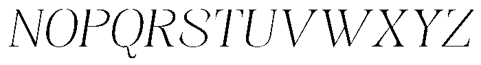 Kornesia  Thin Semi Expanded Oblique Font UPPERCASE