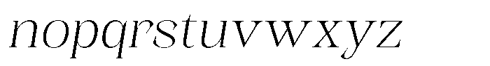 Kornesia  Thin Semi Expanded Oblique Font LOWERCASE