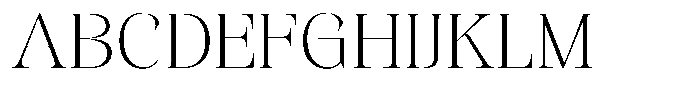 Kornesia  Thin Semi Expanded Font UPPERCASE