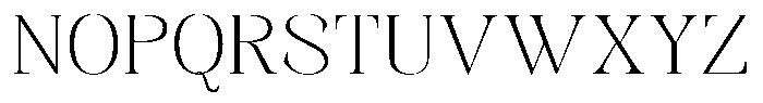 Kornesia  Thin Semi Expanded Font UPPERCASE