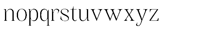 Kornesia  Thin Font LOWERCASE