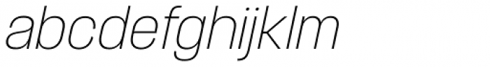 Korolev Alternates ExtraLight Italic Font LOWERCASE
