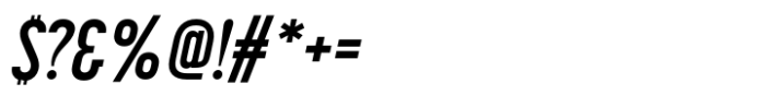 Korolev Compressed Alternates Bold Italic Font OTHER CHARS