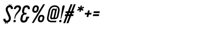 Korolev Compressed Alternates Demi Bold Italic Font OTHER CHARS