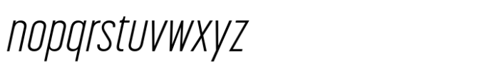 Korolev Compressed Alternates Light Italic Font LOWERCASE