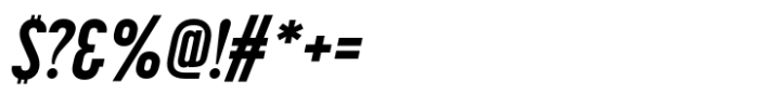 Korolev Compressed Extra Bold Italic Font OTHER CHARS