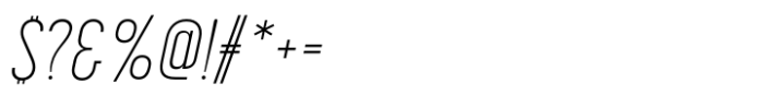 Korolev Compressed Extra Light Italic Font OTHER CHARS