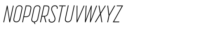 Korolev Compressed Extra Light Italic Font UPPERCASE