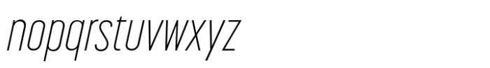 Korolev Compressed Extra Light Italic Font LOWERCASE