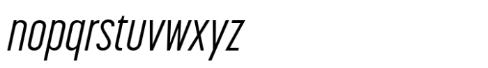 Korolev Compressed Regular Italic Font LOWERCASE