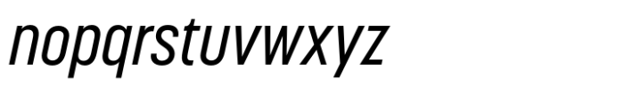 Korolev Condensed Alternates Medium Italic Font LOWERCASE