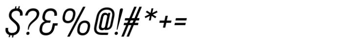 Korolev Condensed Alternates Regular Italic Font OTHER CHARS