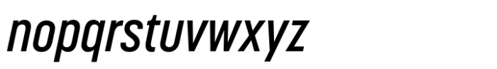 Korolev Condensed Demi Bold Italic Font LOWERCASE