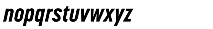 Korolev Condensed Extra Bold Italic Font LOWERCASE