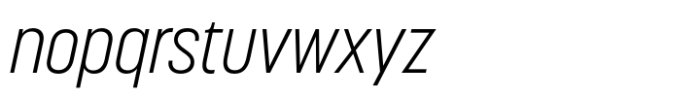 Korolev Condensed Light Italic Font LOWERCASE