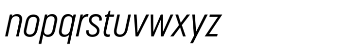 Korolev Condensed Regular Italic Font LOWERCASE