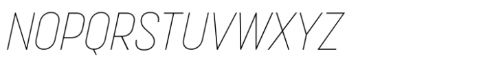Korolev Condensed Thin Italic Font UPPERCASE