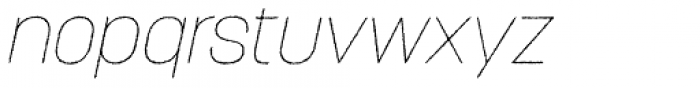 Korolev Rough Thin Italic Font LOWERCASE