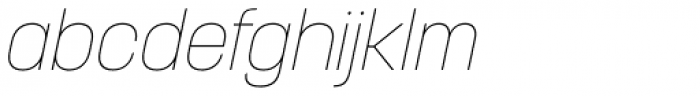 Korolev Rounded Thin Italic Font LOWERCASE