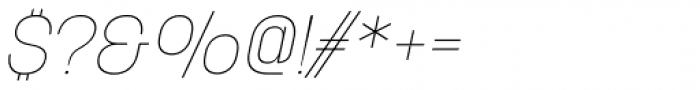 Korolev Thin Italic Font OTHER CHARS