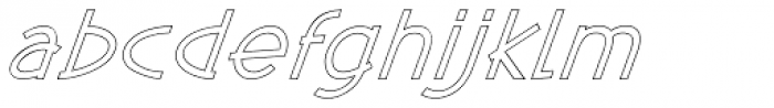 Kosmique Outline Italic Font LOWERCASE