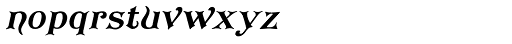 Koster SemiSwash Oblique Font LOWERCASE