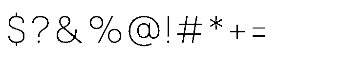Kota Sans Thin Font OTHER CHARS