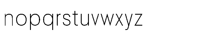 Kota Sans Thin Font LOWERCASE