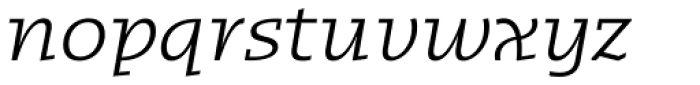 Kotto Slab Book Italic Font LOWERCASE